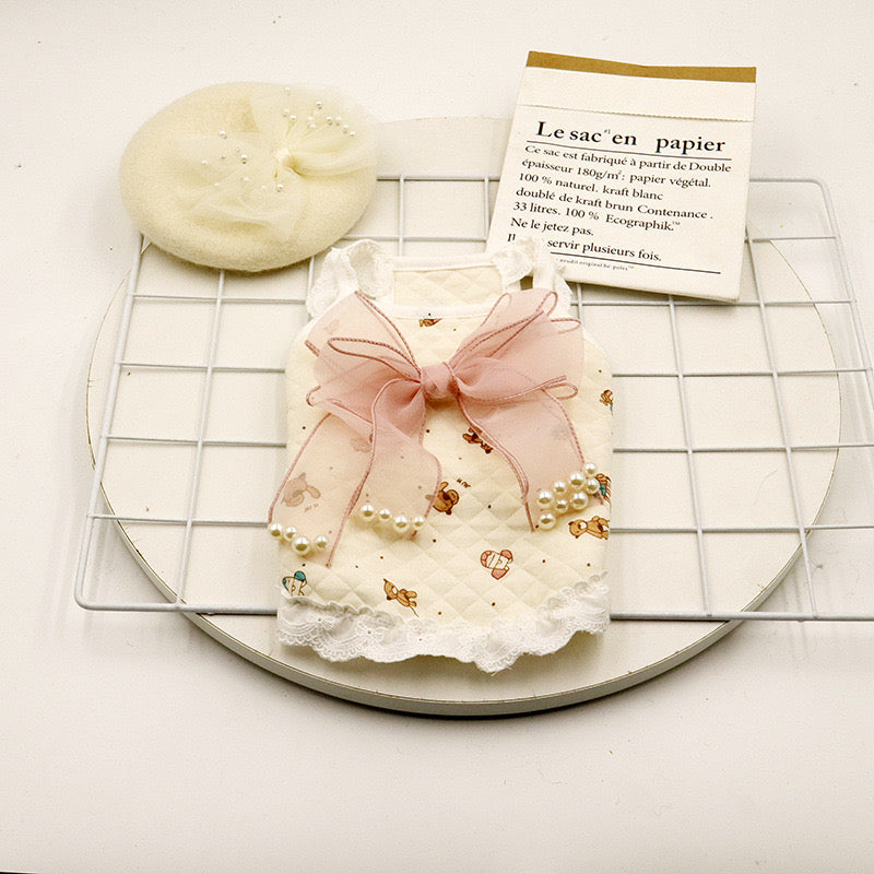 Sweet Pearl Bow Dress