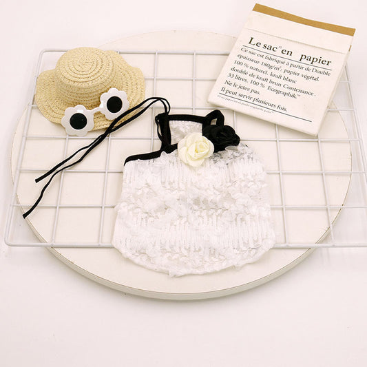 Black & White Rose Lace Dress